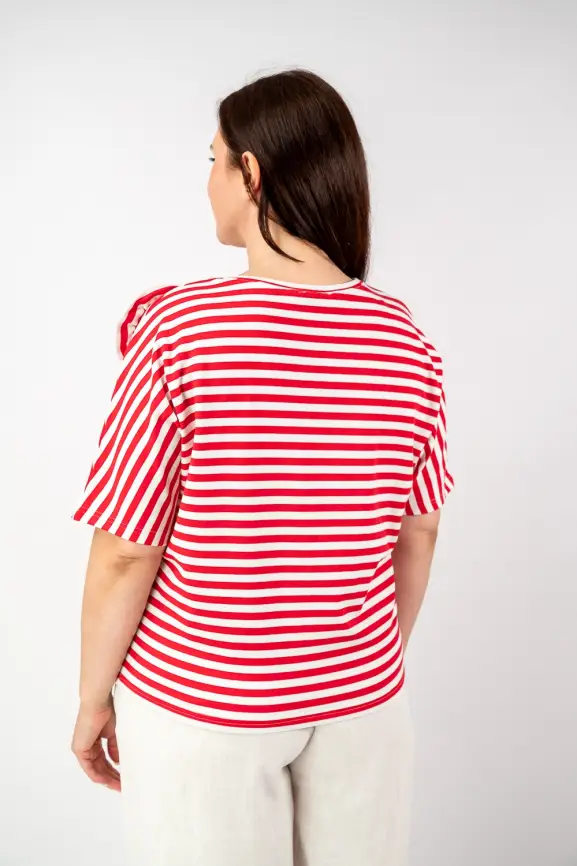 Футболка полоска ЭттоПлюс 33415 Размеры 50-58 фото 10