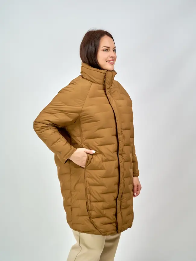 Пуховое пальто "Диана" 4272 Размер 46-56 фото 23