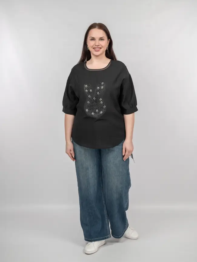 Футболка "Зайчик" 6928 Размер 50-56 фото 24