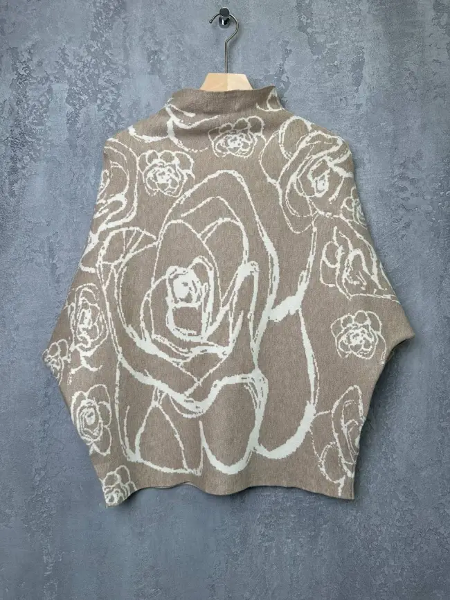 Джемпер "Цветочный принт" 0922 Размер 46-54 фото 10