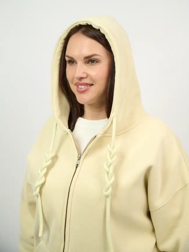 Худи зип утепленное оверсайз 506 Размер 50-58 фото 62