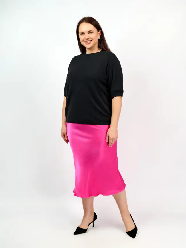 Юбка атлас 9298-1 Размер 48-56 фото 40