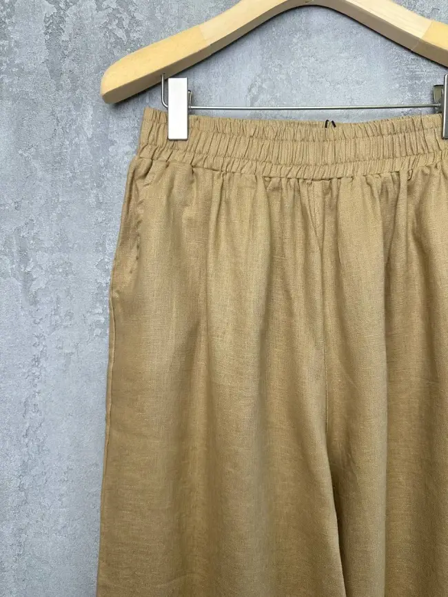 Брюки палаццо лен 24071 фото 13