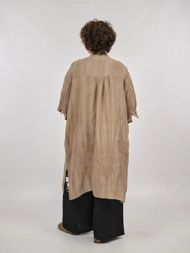 Рубашка-кардиган рукав 3/4 24093 Размер 50-58 фото 21