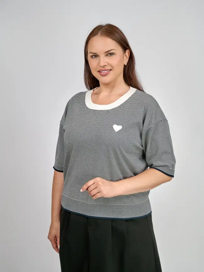 Джемпер облегченный ЭттоПлюс 25415 размер 48-54 фото 11