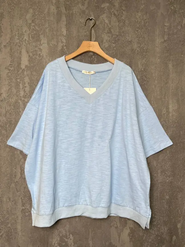 Футболка 039 (голубой, 2) Уценка фото 1