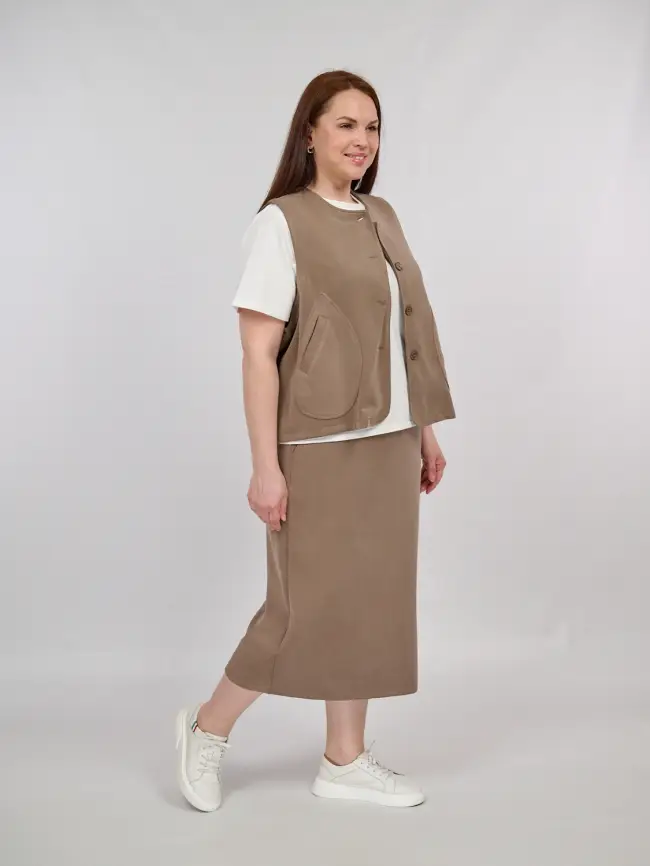 Костюм с юбкой 0012 Размеры 52-58 фото 27