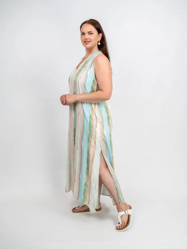 Сарафан в полоску Этто Плюс  0027-1 размер 52- 56 фото 7