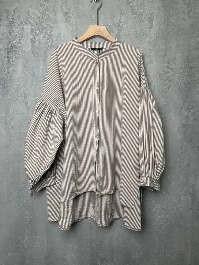 Рубашка фонарик Италия 3160 полоска Размер 52-58 фото 46