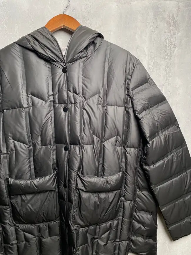 Куртка стёганая с капюшоном 9063 Размер 46-52 фото 6