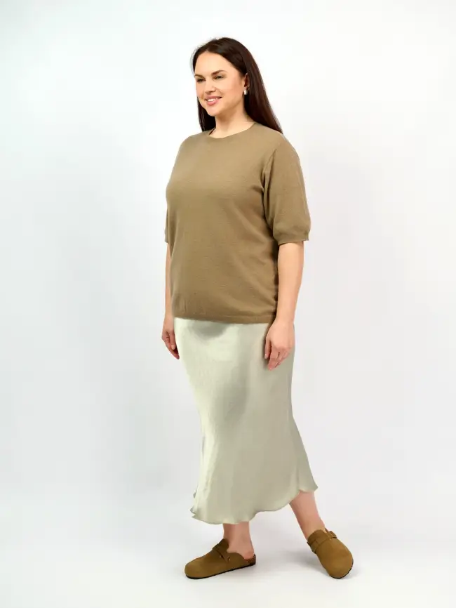 Юбка атлас 9298-1 Размер 48-56 фото 50