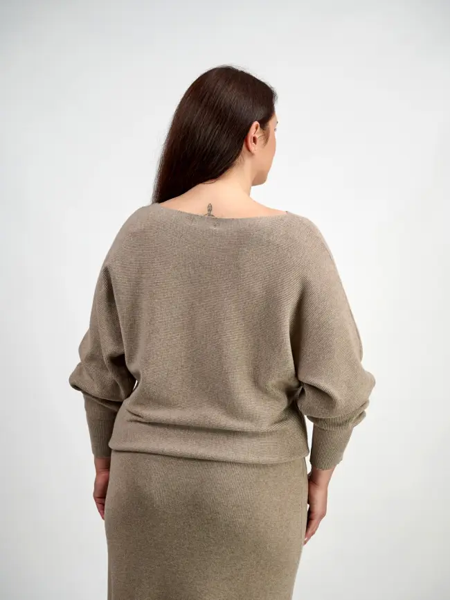 Джемпер в рубчик ЭТТО ПЛЮС 717 Размер 48-58 фото 26