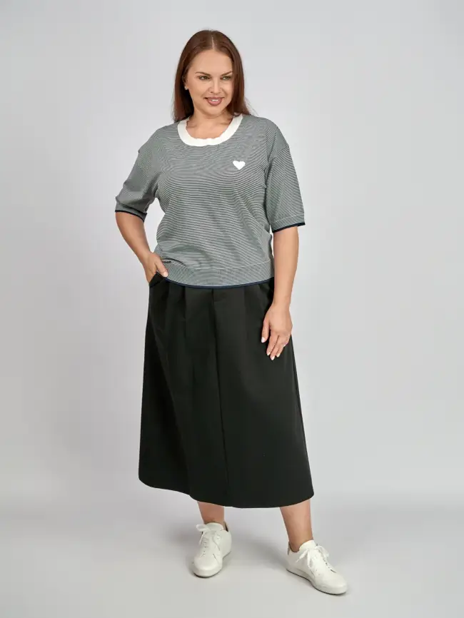 Юбка джинсовая 36208 Размеры 50-58 фото 3