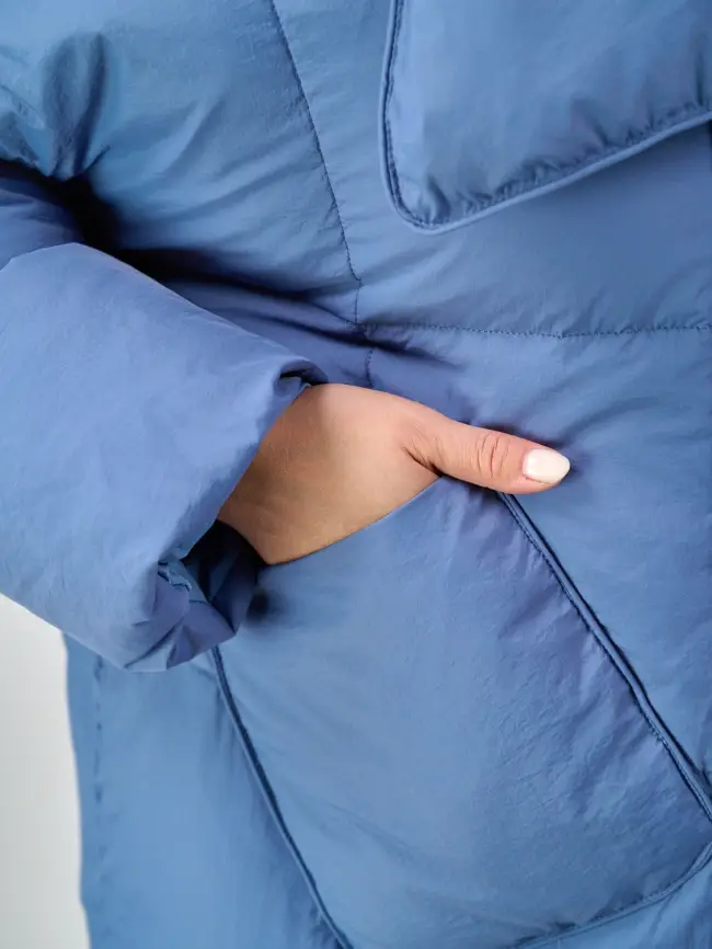 Пуховик женский с шарфом 8358 Размер 50-58 фото 32