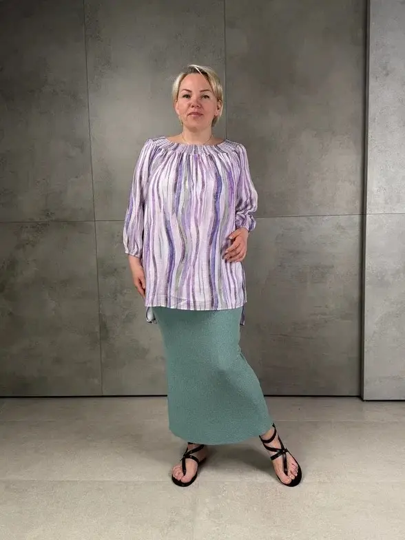 Юбка облегченная трикотажная ЭттоПлюс 2136 Размер 50-58 фото 96