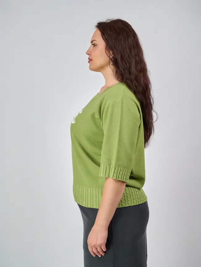 Джемпер облегченный ЭттоПлюс 25414 Размер 48-54 фото 11