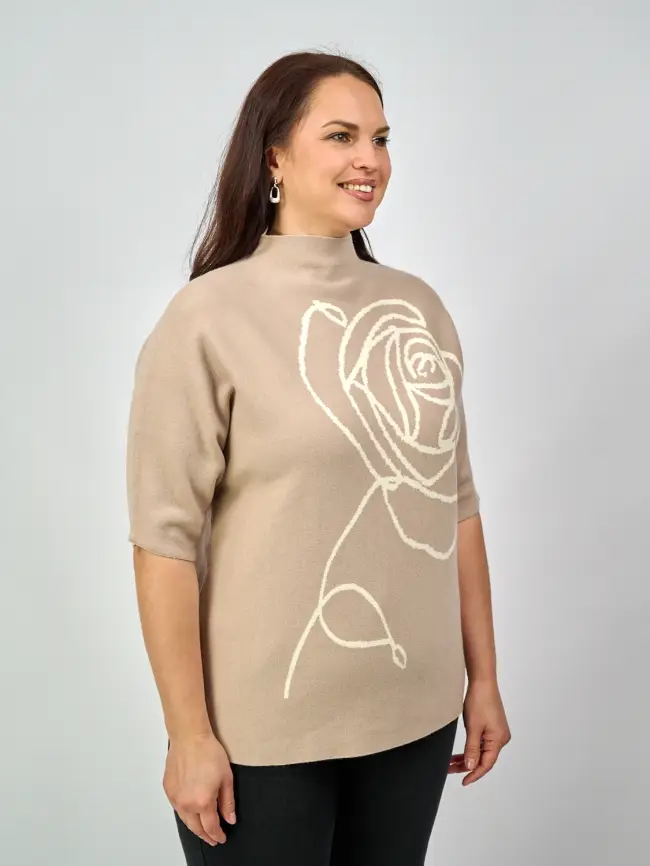 Джемпер Роза 87654 ЭттоПлюс Размер 52-56 фото 6