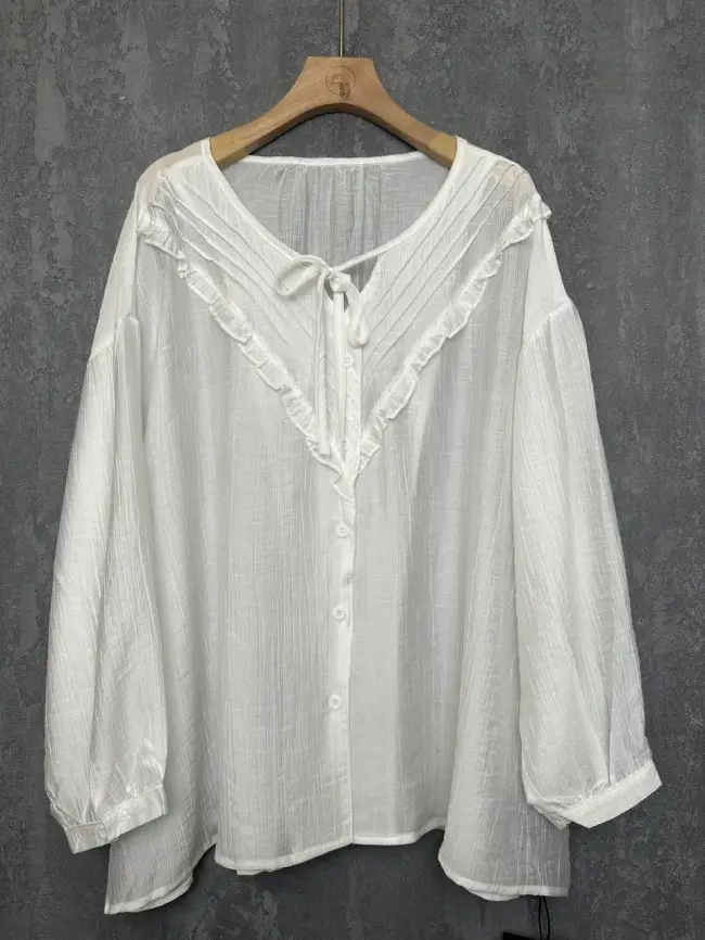 Блуза с оборками 7703 Размер 50-58 фото 7