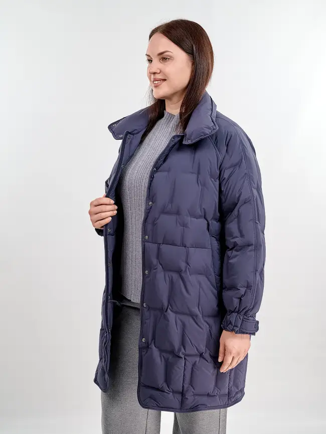 Пуховое пальто 6325 Размер 46-56 фото 31