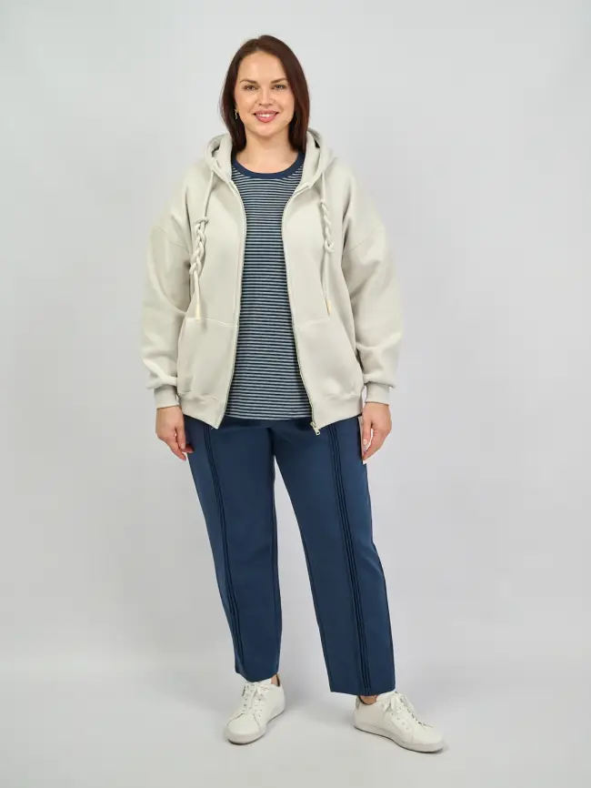 Худи зип утепленное оверсайз 506 Размер 50-58 фото 203