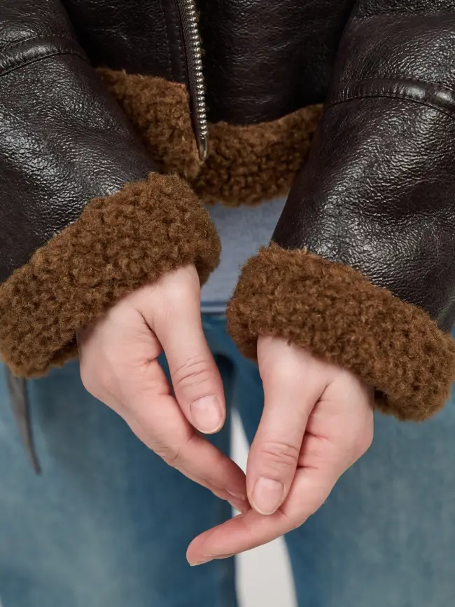 Дубленка авиатор 18907 Размер 50-54 фото 20