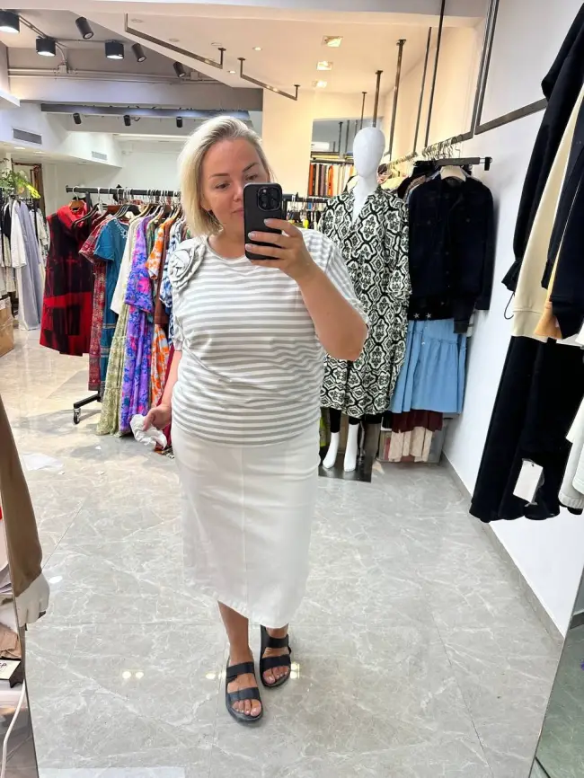 Футболка полоска ЭттоПлюс 33415 Размеры 50-58 фото 3