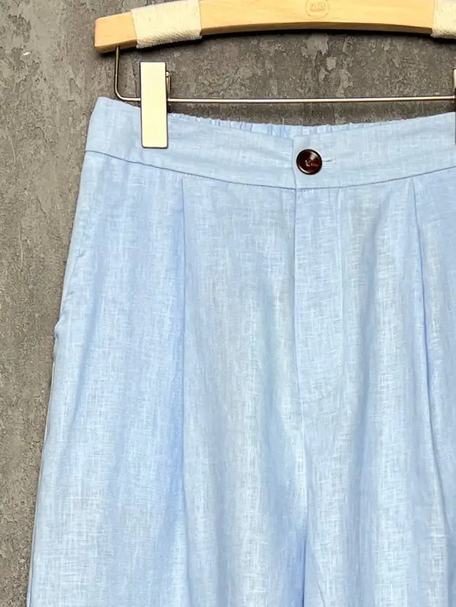 Брюки лен палаццо 25030 фото 3