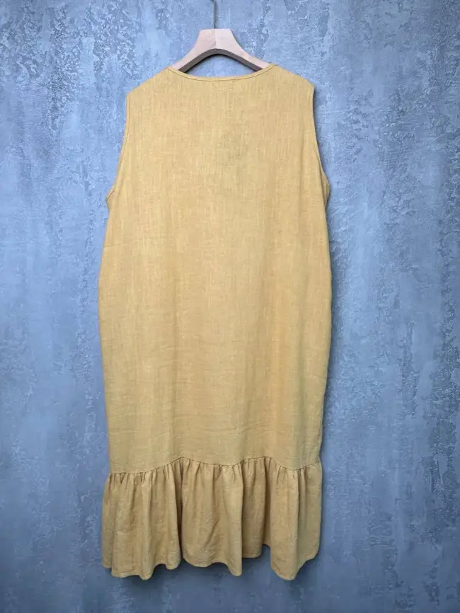 Сарафан волан лен 23300 Размер 54-58 фото 4