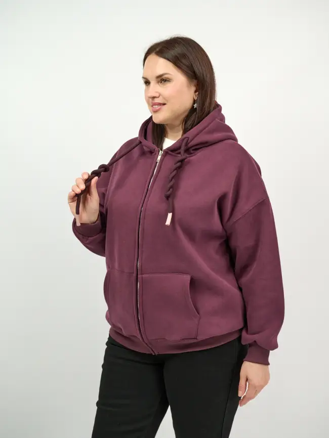 Худи зип утепленное оверсайз 506 Размер 50-58 фото 236