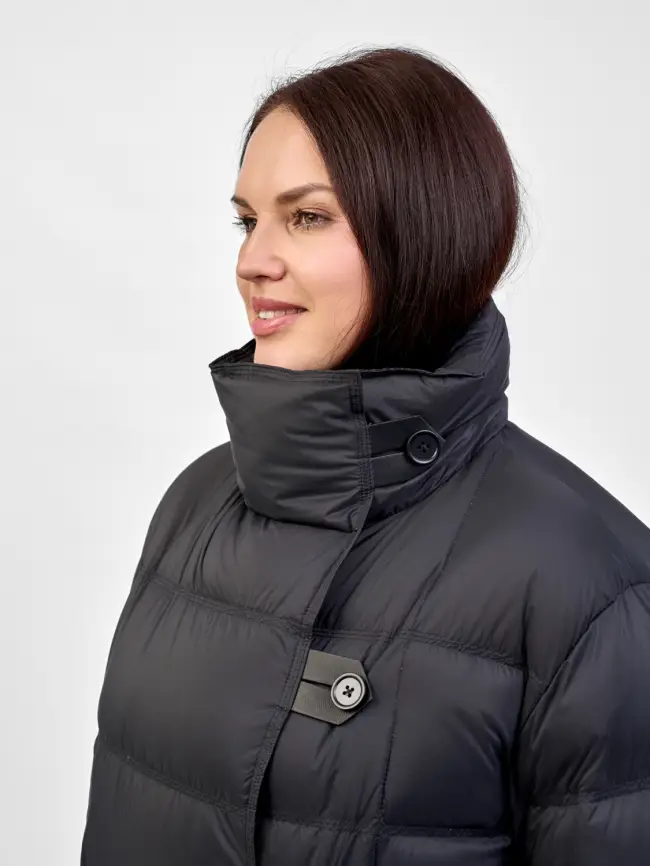 Полупальто пуховое 202416 Размер 50-56 фото 19