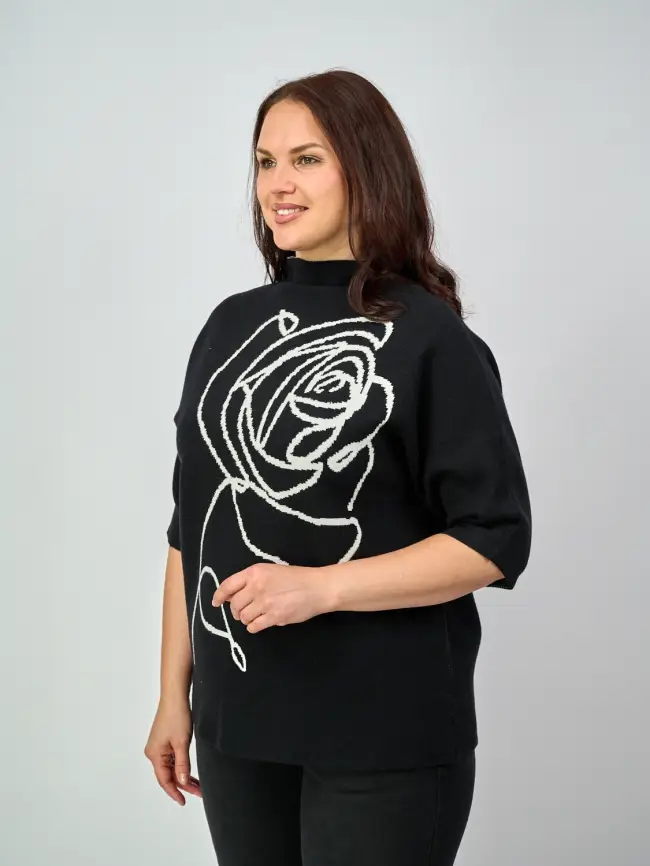 Джемпер Роза 87654 ЭттоПлюс Размер 52-56 фото 24