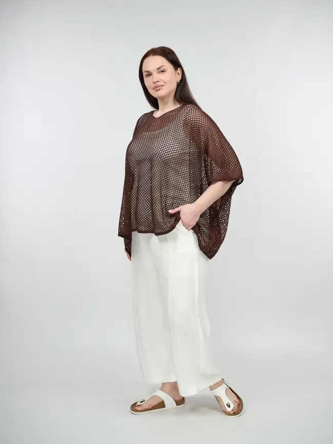 Брюки палаццо 38317 размер 54- 58 фото 9