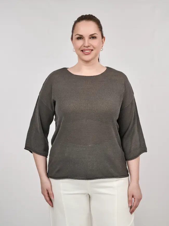 Джемпер облегченный ЭттоПлюс 25107-1 Размер 50-58. фото 148