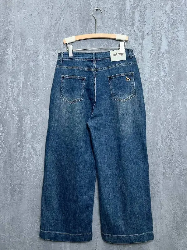 Джинсы палаццо 7/8, арт. 2509 Размеры 50-56 фото 4