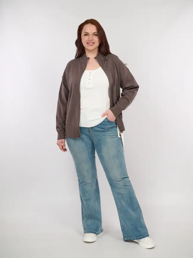 Кофта на молнии 25411 ЭттоПлюс Размер 50-58 фото 63