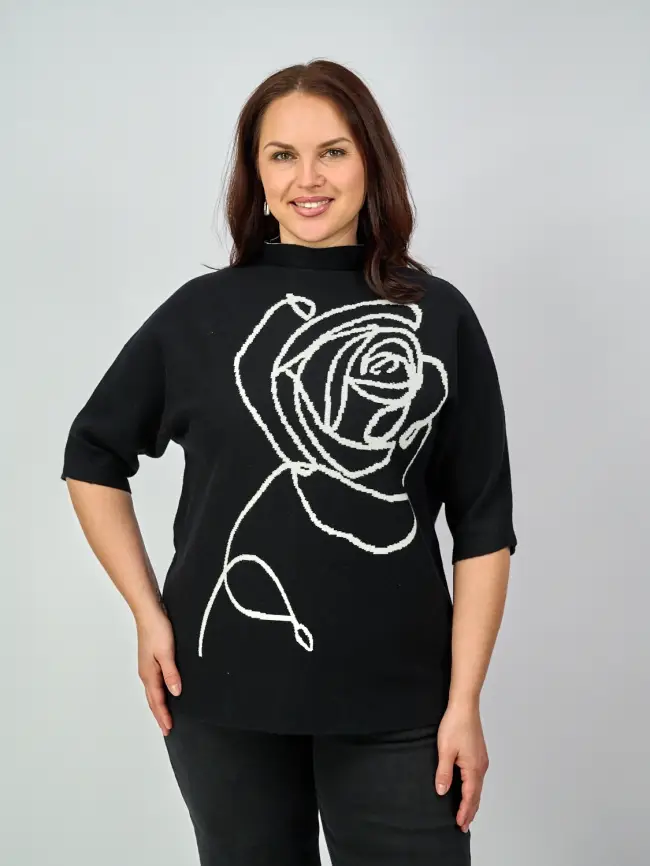 Джемпер Роза 87654 ЭттоПлюс Размер 52-56 фото 1