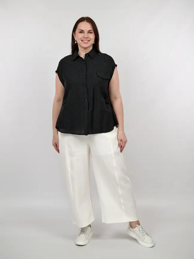 Брюки палаццо 38317 размер 54- 58 фото 2