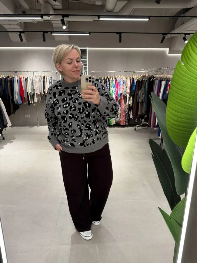 Джемпер Леопард 50-58 58258 фото 2