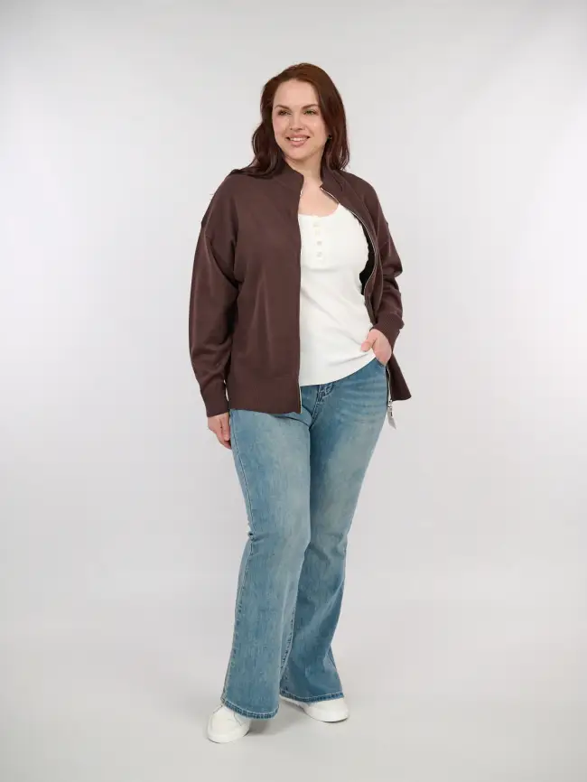 Кофта на молнии 25411 ЭттоПлюс Размер 50-58 фото 6