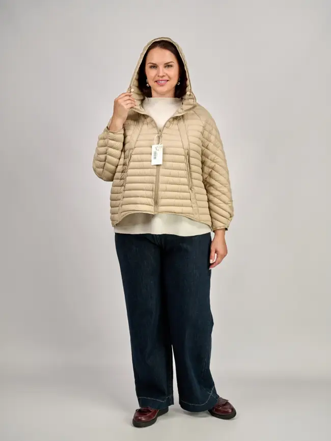 Куртка пуховая легкая 8184 Размер 48-58 фото 49