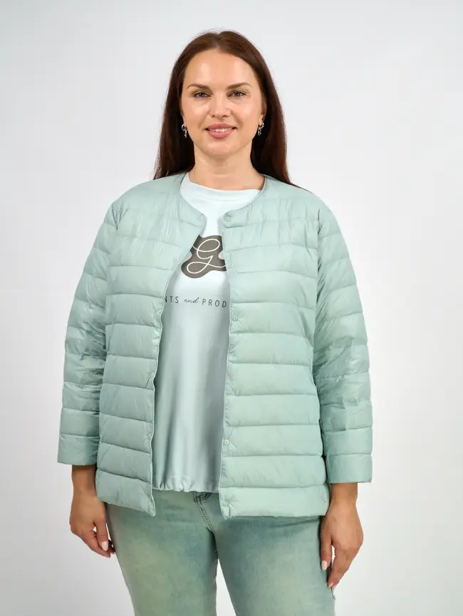 Легкая пуховая куртка 8802 Размер 46-56 фото 65