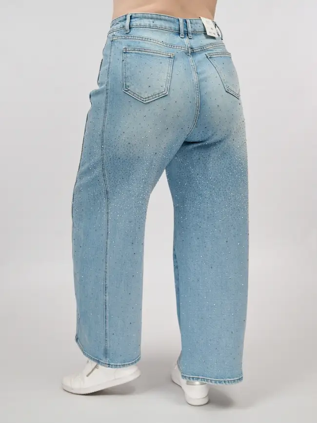 Джинсы в стразах 6788 Размеры 52-58 фото 26
