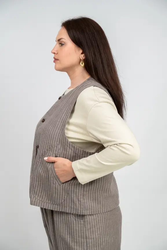 Жилет льняной ЭттоПлюс 88125 Размер 50-54 фото 18