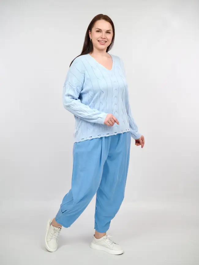 Джемпер Италия косы 3388 Размер 50-58 фото 109