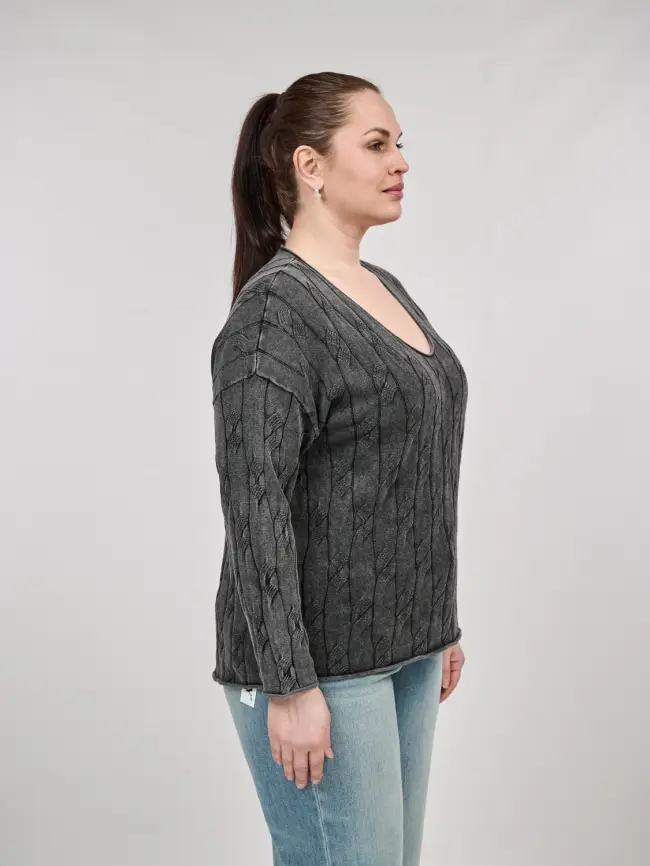 Джемпер Италия косы 3388 Размер 50-58 фото 35