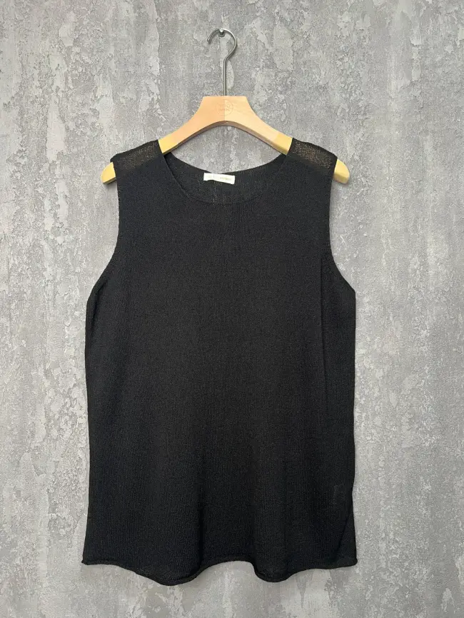 Топ трикотажный облегченный  25108 (черный)Уценка фото 1