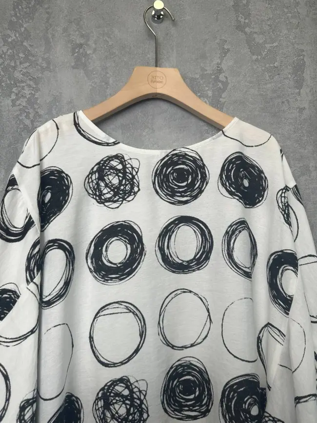 Блуза оверсайз ЭттоПлюс 31599 Размер 48-58 фото 17