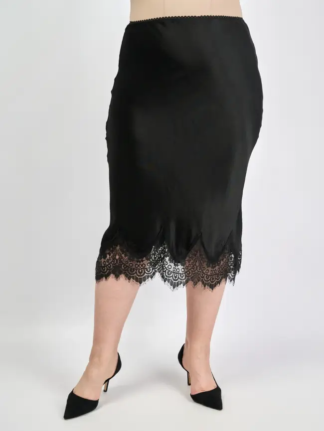 Юбка с кружевом 6292 Италия Размер 46-54 фото 4