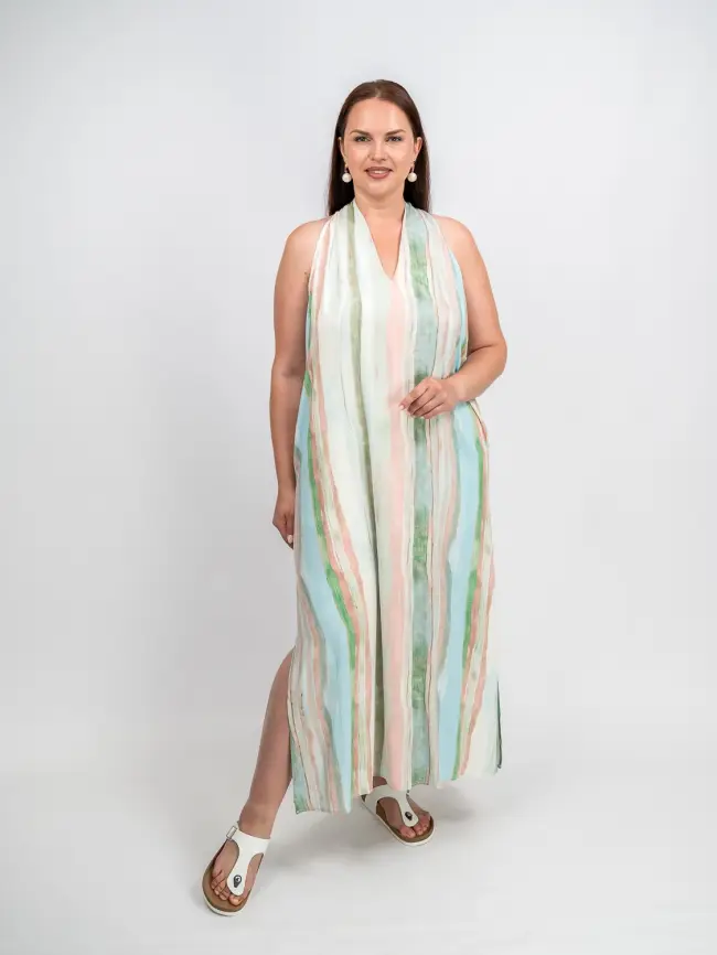 Сарафан в полоску Этто Плюс  0027-1 размер 52- 56 фото 2