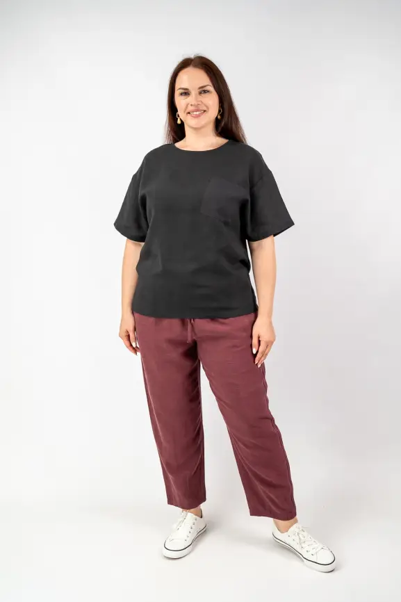 Футболка лен карман 24080 Размер 50-56 фото 32